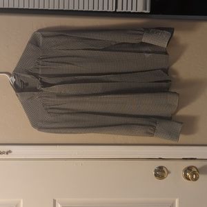 Brooks brothers sheer neck tie blouse